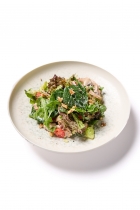 Салат с жареной курочкой и грибами