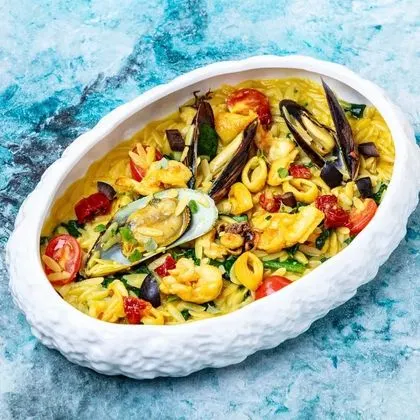 Орзо с морепродуктами